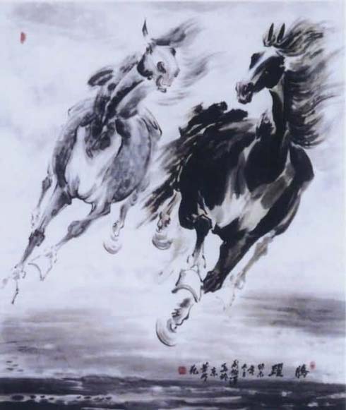 刘福泽的作品“双马图”